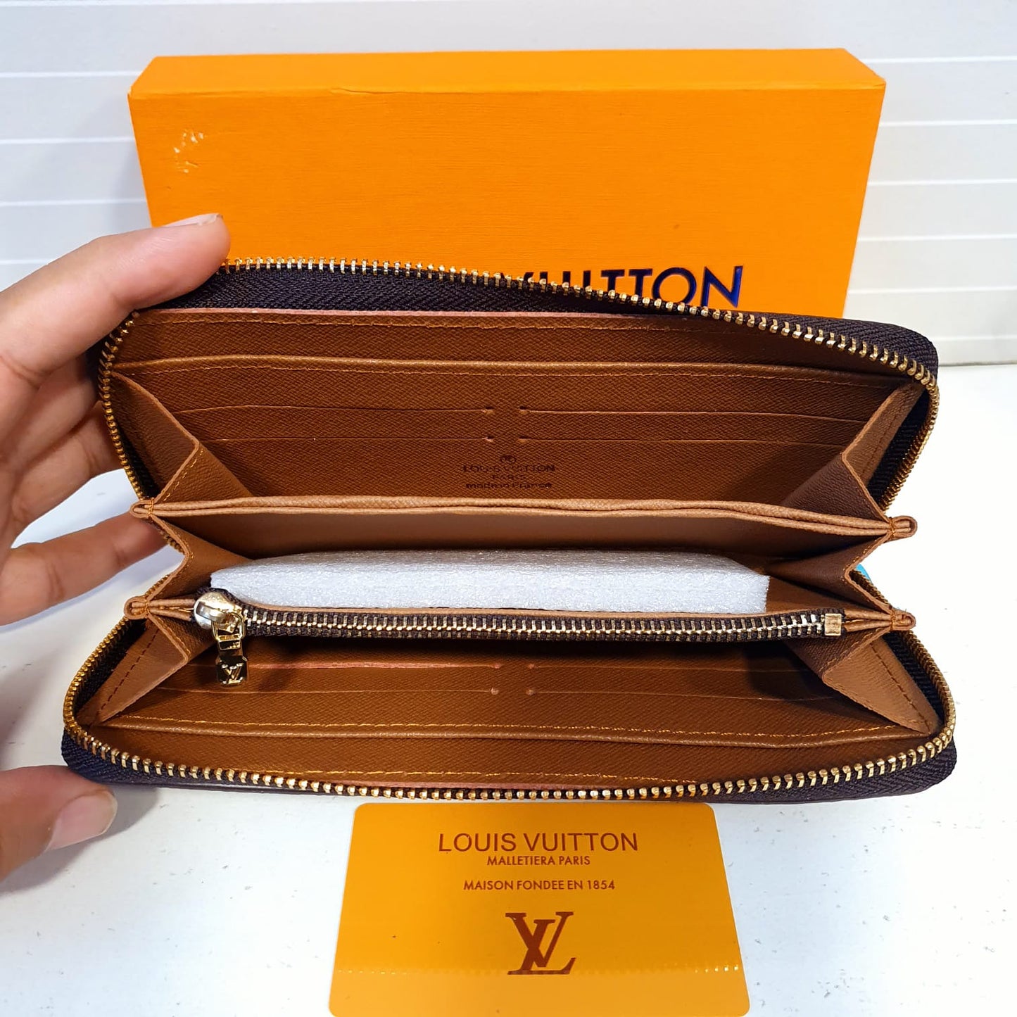 LV Brown Ladies Clutch Wallet