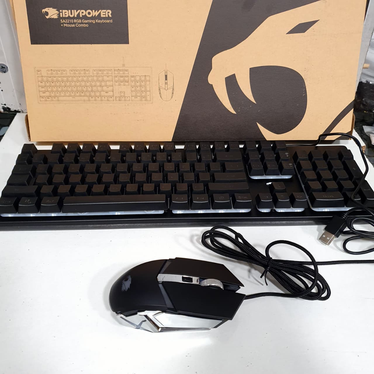 IbuyPower RGB Gaming Keyboard and Mouse, 42450