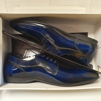 Executive Hand Made Leather Shoes by Sepals Turkey Art#0034 Blue Black