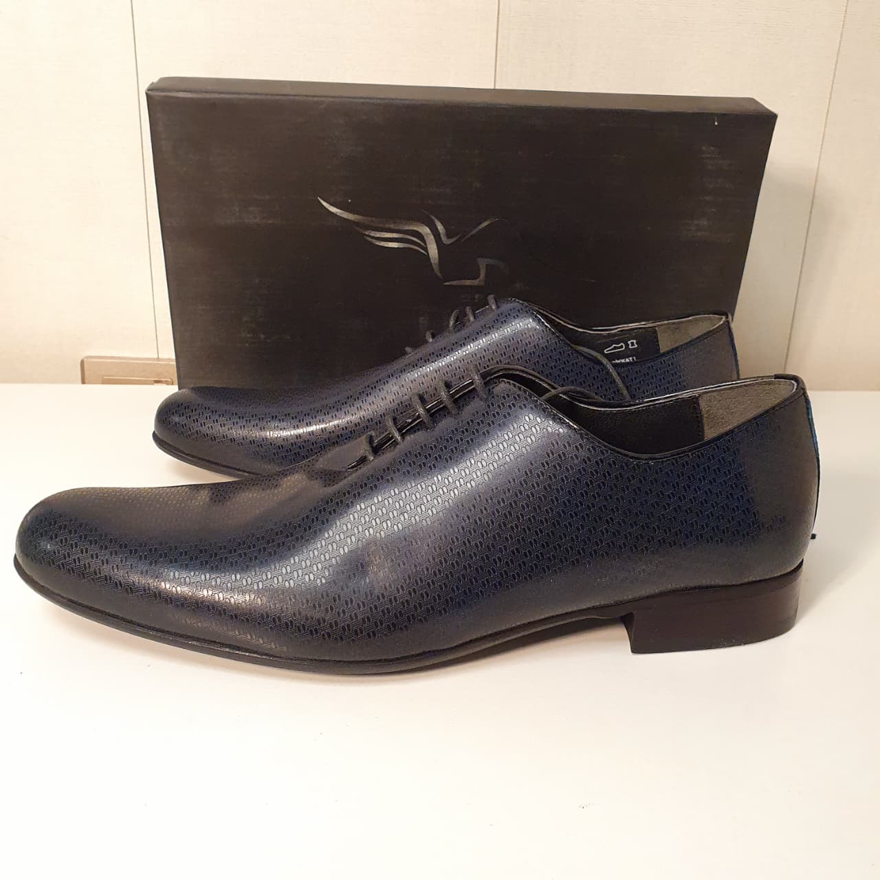 Blue Shoes Hand Made Leather Shoes  Art #0038