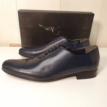 Blue Shoes Hand Made Leather Shoes  Art #0038
