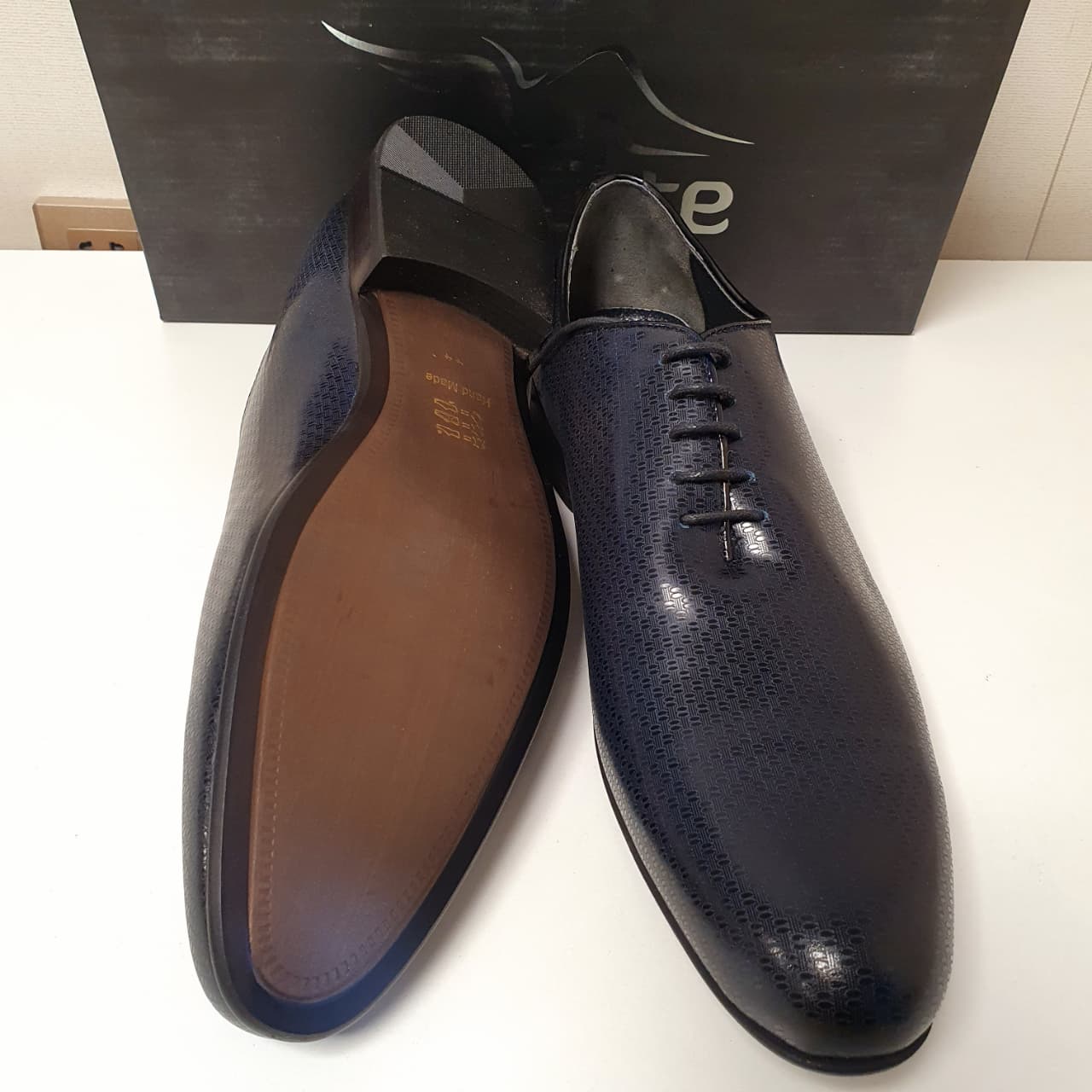 Blue Shoes Hand Made Leather Shoes  Art #0038