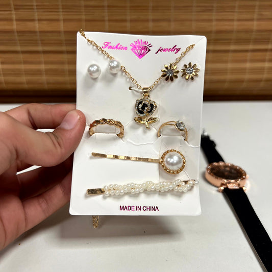 8 in 1 Watch And Jewellery Set