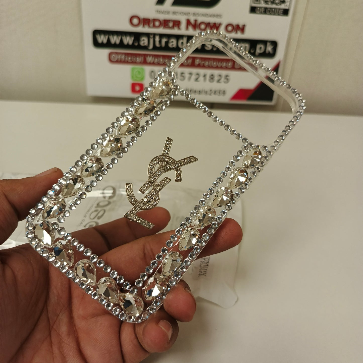 Designer YSL Diamondies Iphone 17 Pro Max Cover, 141900