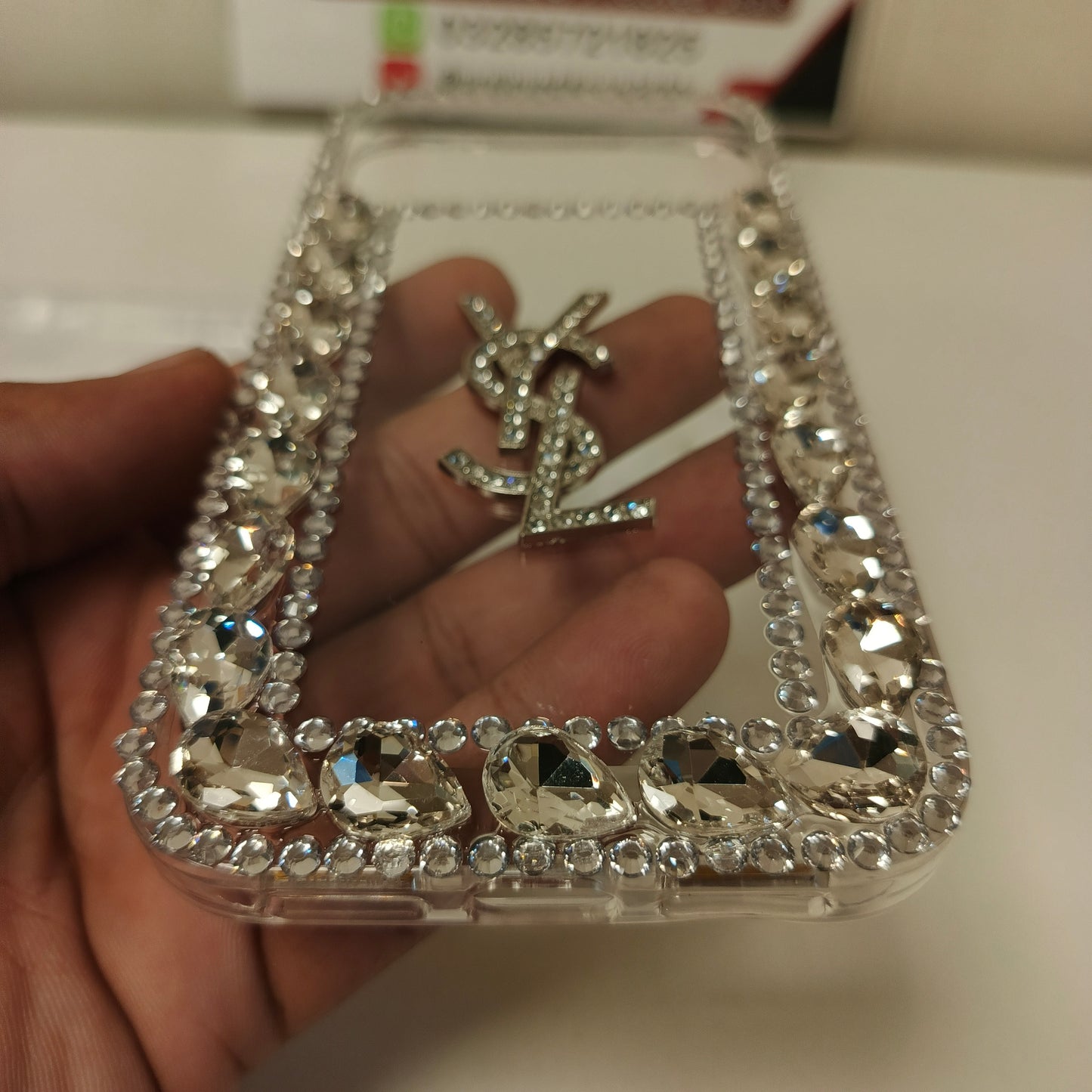 Designer YSL Diamondies Iphone 17 Pro Max Cover, 141900
