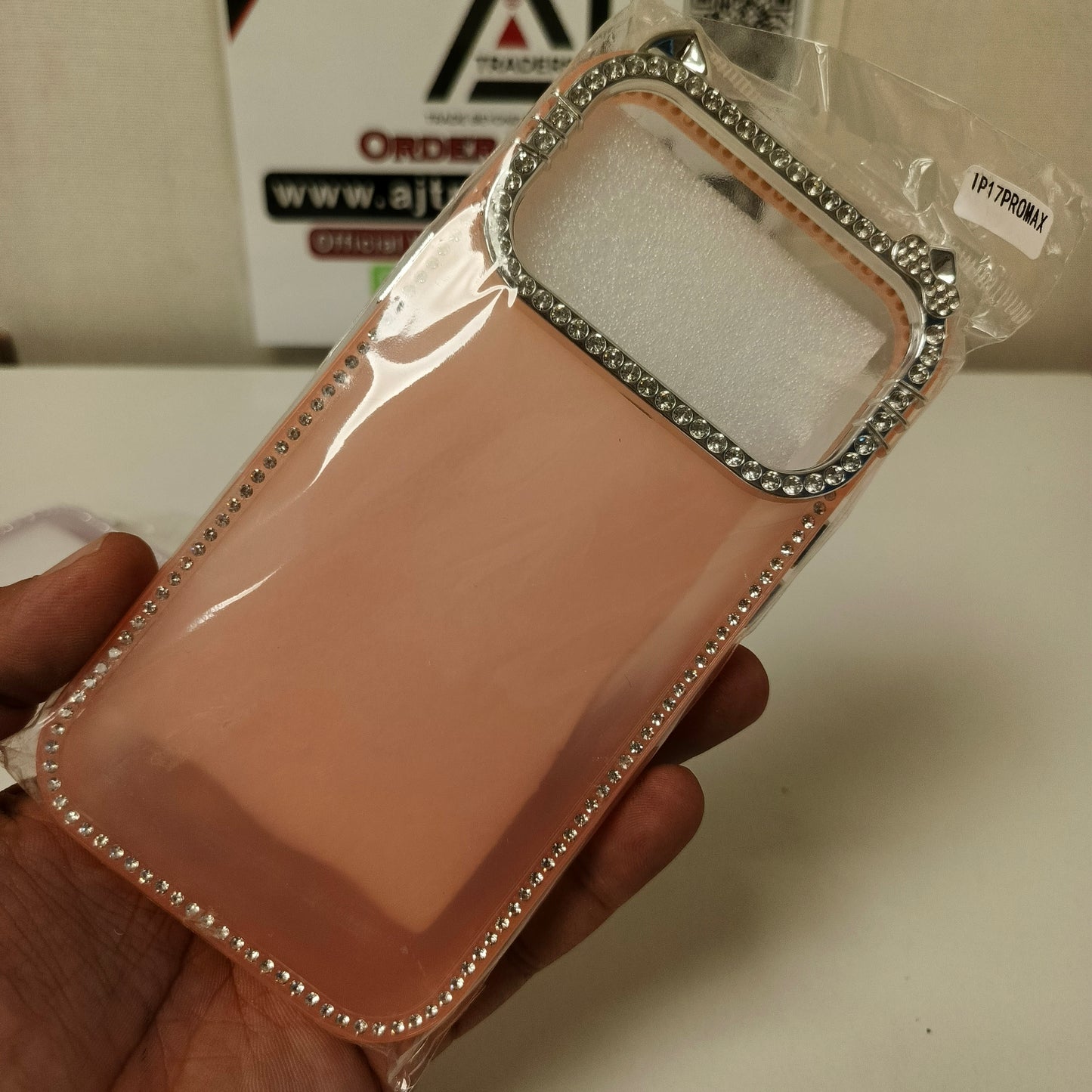 Silicone Diamond DecoratedCover Iphone 17 Pro Max Pouch, 21600