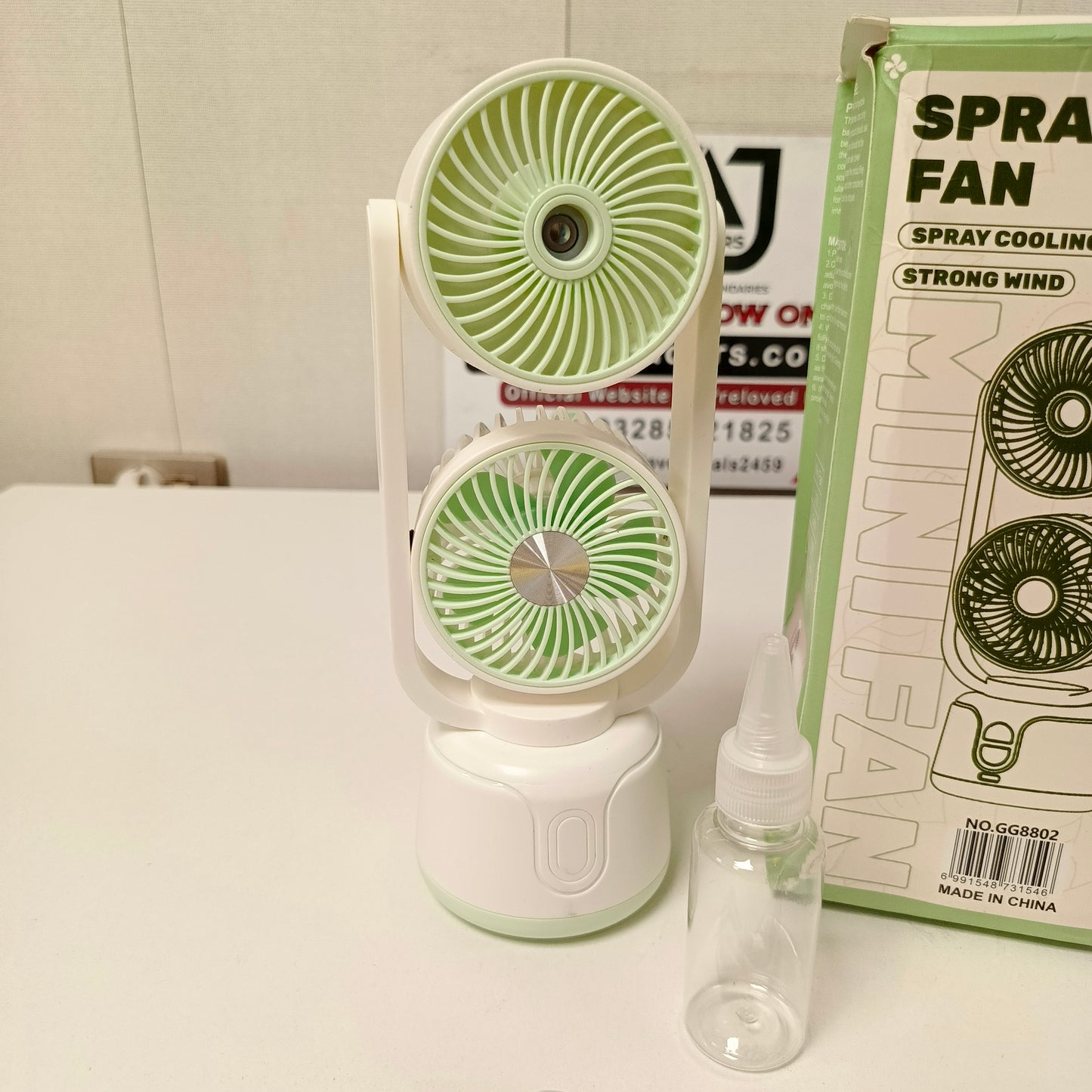 Twin Spray Fan Rechargeable, 301180