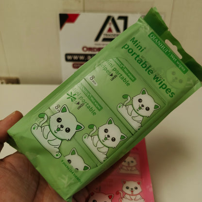 Mini Portable Wipes pack of 8, 181260