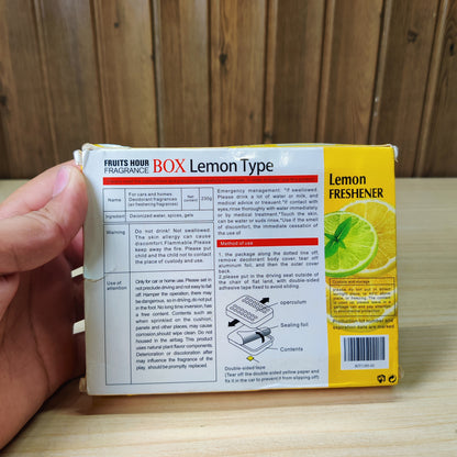 Lemon Fragrance Air Freshener Box - Car & Home Odor Neutralizer