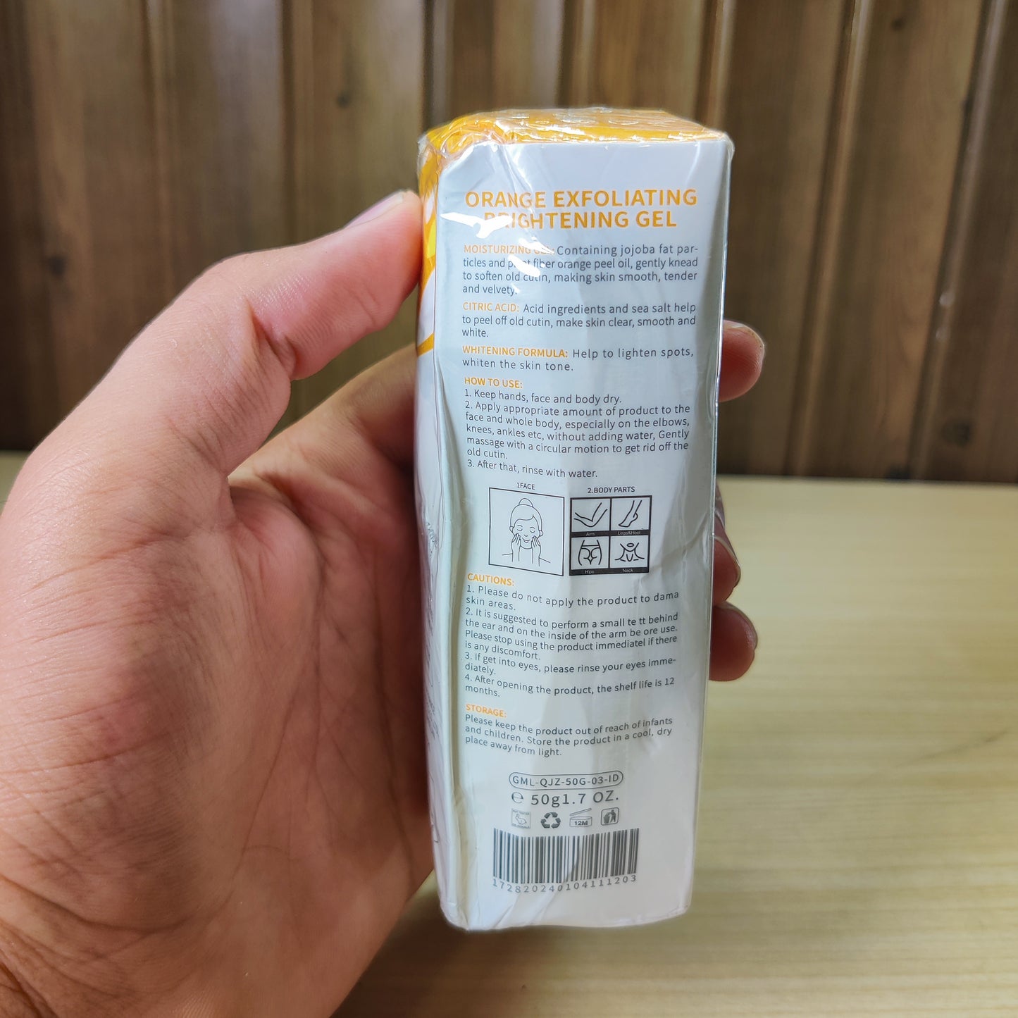 GMEELAN Orange Exfoliating Gel - Skin Brightening Facial Scrub