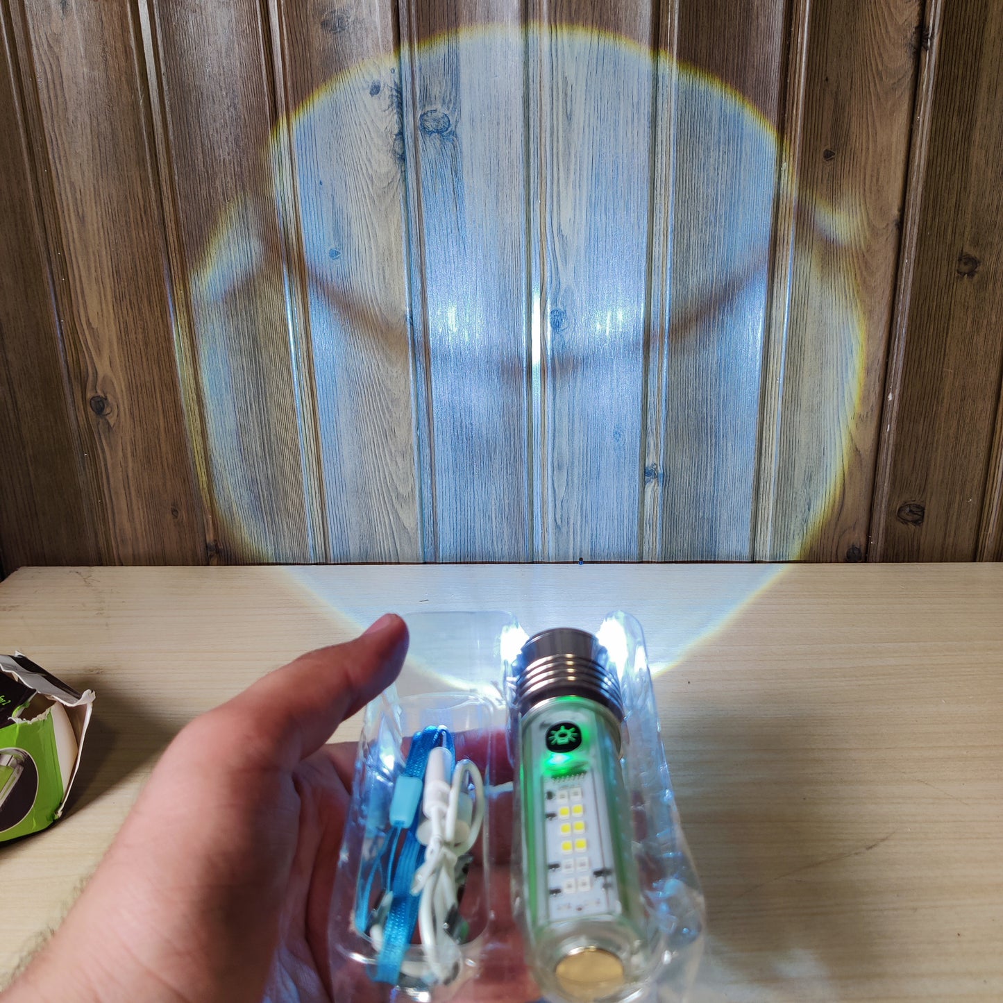 Multifunctional Zoom LED Flashlight with UV & Red/Blue Light