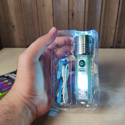 Multifunctional Zoom LED Flashlight with UV & Red/Blue Light