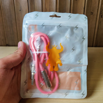 Pink Silicone USB Cable