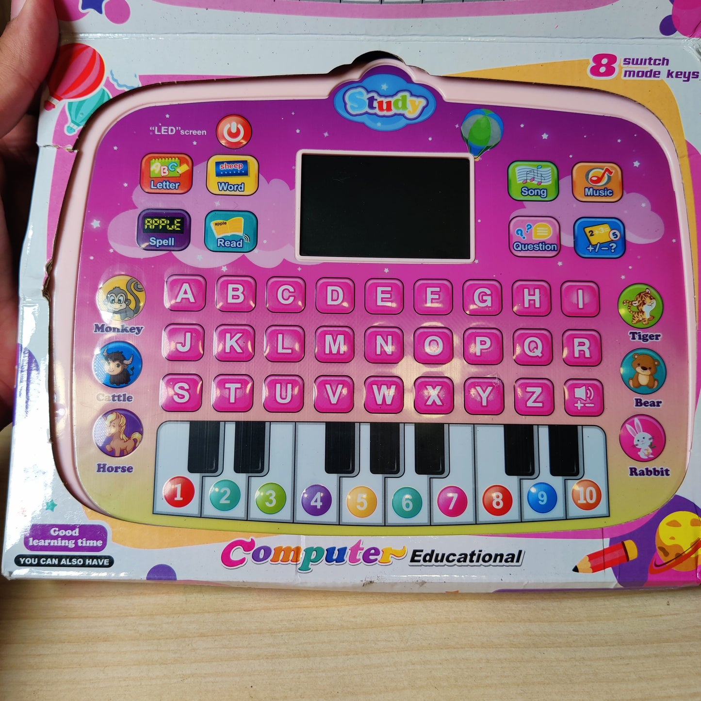 Kids Educational Learning Laptop Toy with LED Screen & Piano
