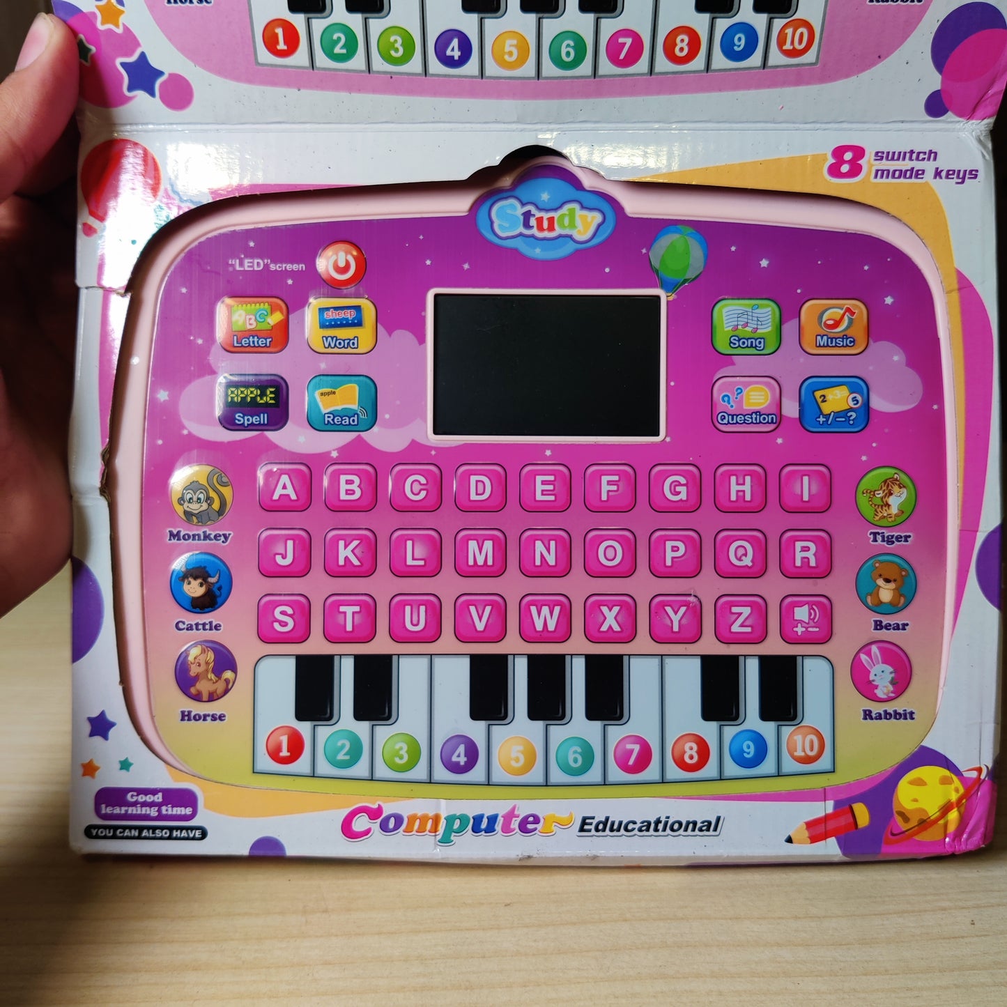 Kids Educational Learning Laptop Toy with LED Screen & Piano
