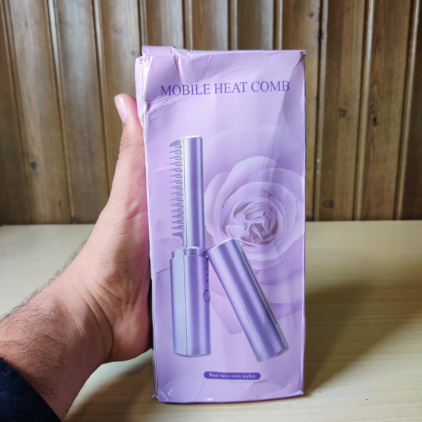 Portable Cordless Mobile Heat Comb Hair Straightener
