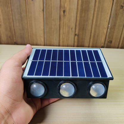 3-LED Outdoor Solar Wall Light - Waterproof Deck & Fence Lamp