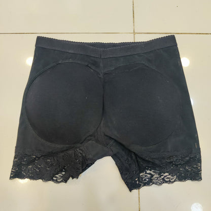 Women's Hip Shaper Padded Butt Lifter Shorts with Lace Trim