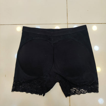 Women's Hip Shaper Padded Butt Lifter Shorts with Lace Trim