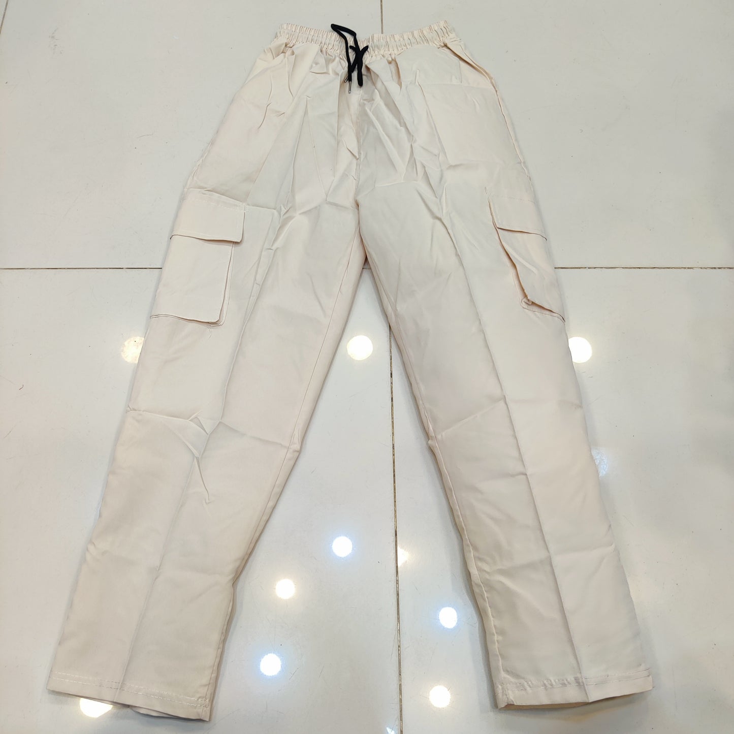 Men's Lightweight Khaki Drawstring Pants | Casual Stretch Joggers