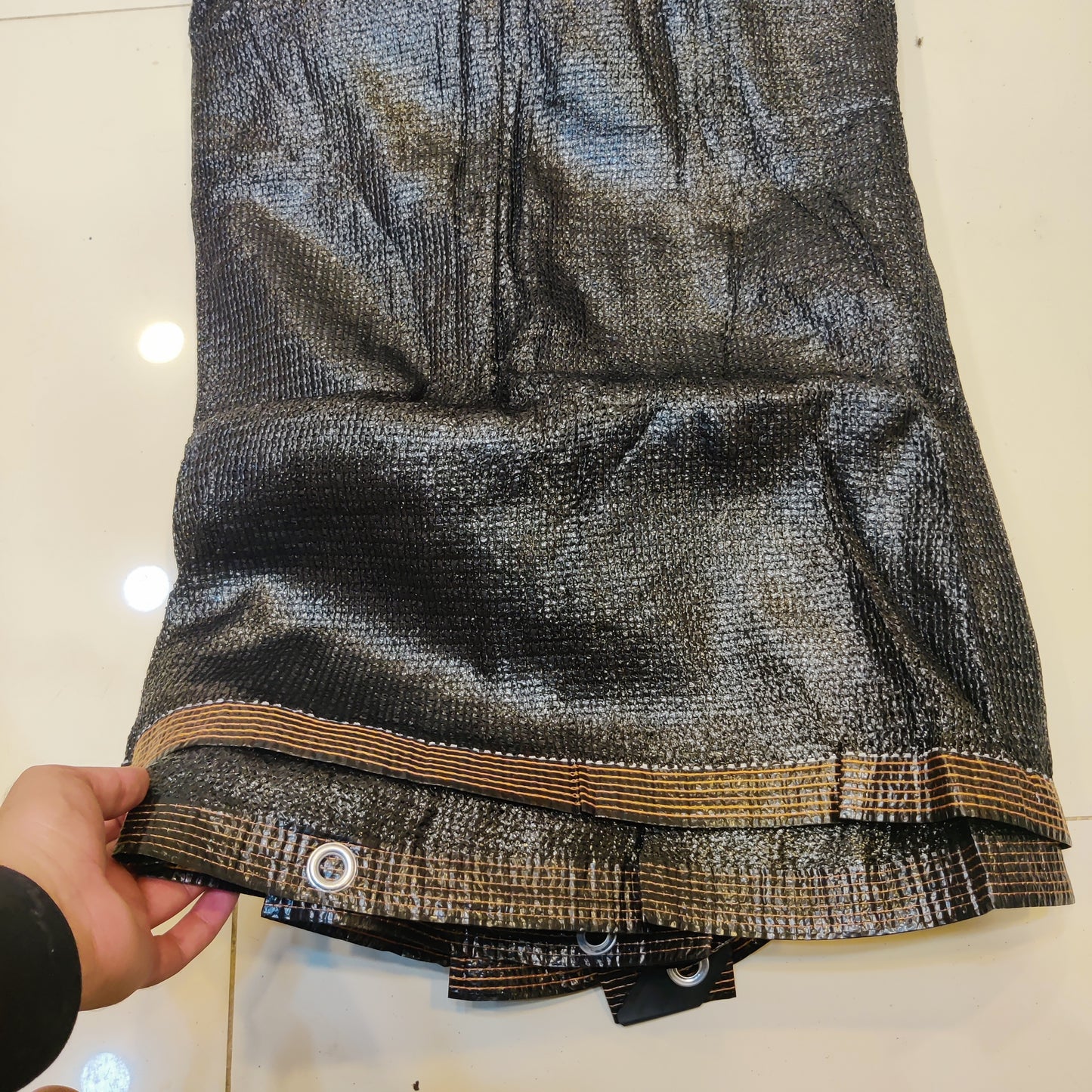 Heavy Duty Black Waterproof Tarpaulin Tarp Cover Sheet