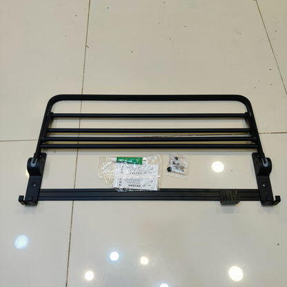 Folding Matte Black Bathroom Towel Rack with Towel Bar & Hooks