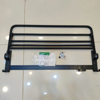 Folding Matte Black Bathroom Towel Rack with Towel Bar & Hooks