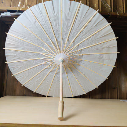 White Paper Parasol Umbrella