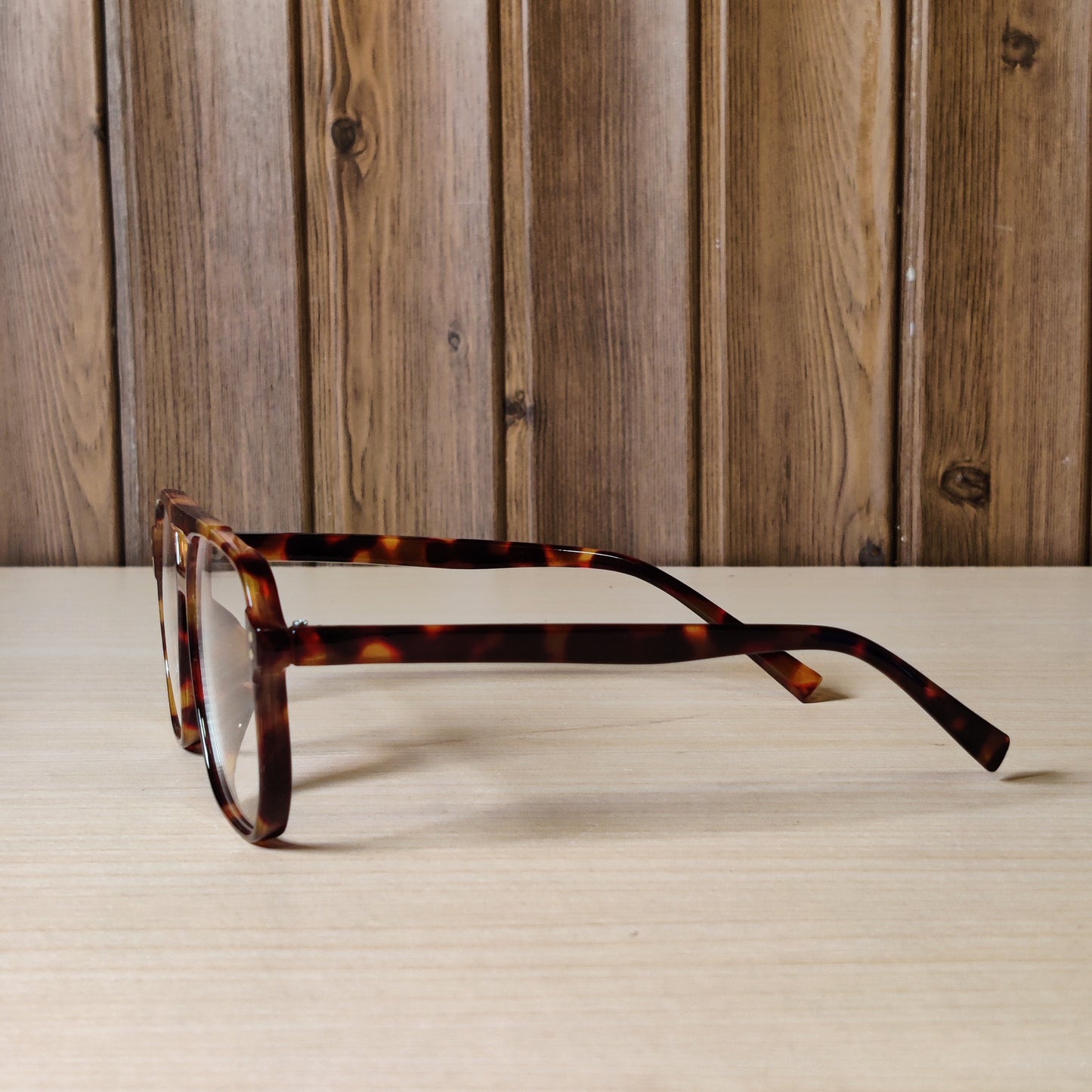 Tortoiseshell Double Bridge Aviator Glasses Frame