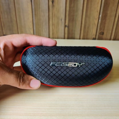 Red Speckled Frame Mirrored Sports Sunglasses