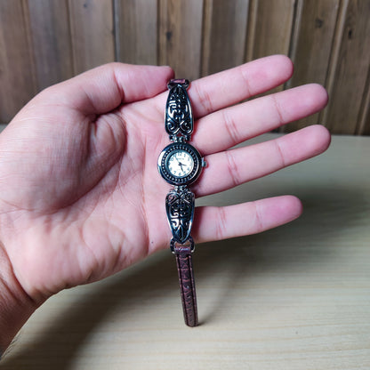 Geneva Women's Vintage Filigree Quartz Watch