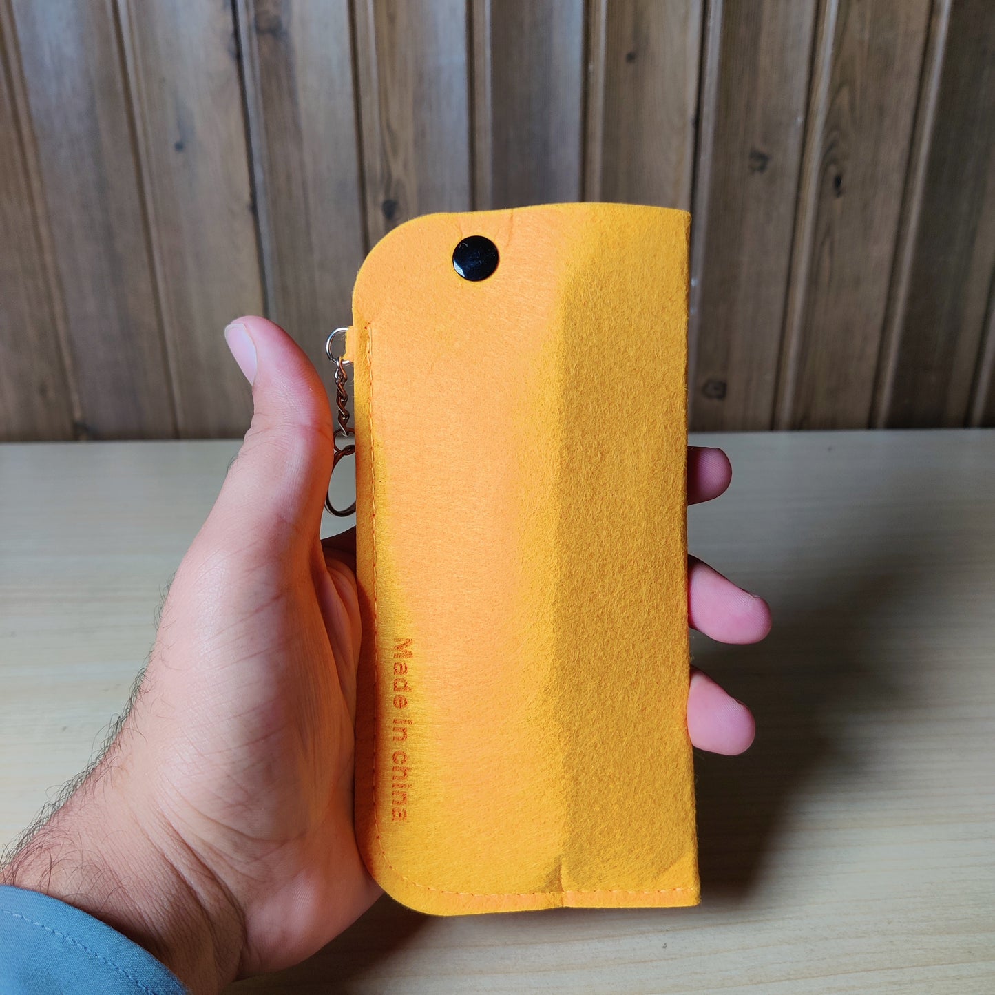 FEISEDY Yellow Felt Sunglasses Pouch