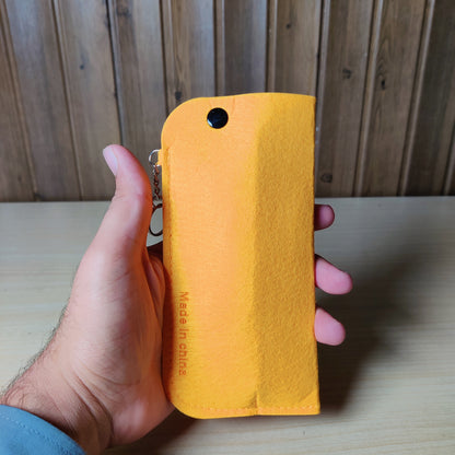 FEISEDY Yellow Felt Sunglasses Pouch