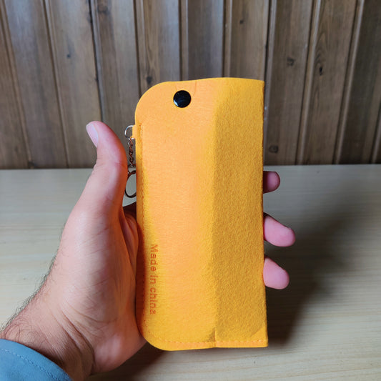 FEISEDY Yellow Felt Sunglasses Pouch
