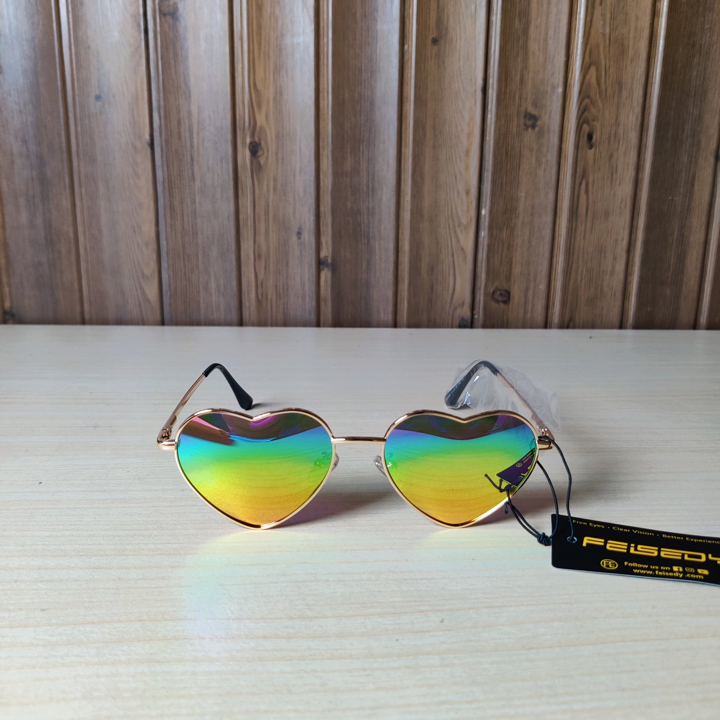 FEISEDY Yellow Felt Sunglasses Pouch