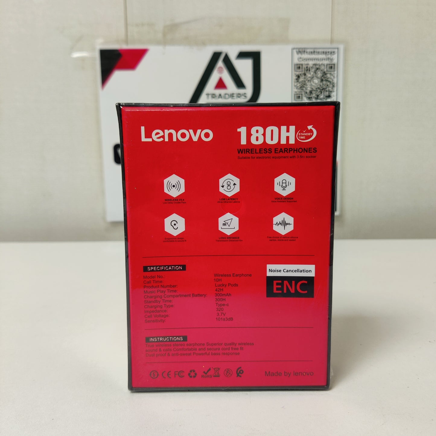 Lenovo ENC Pure Base Zero Noice Ear Buds, 1