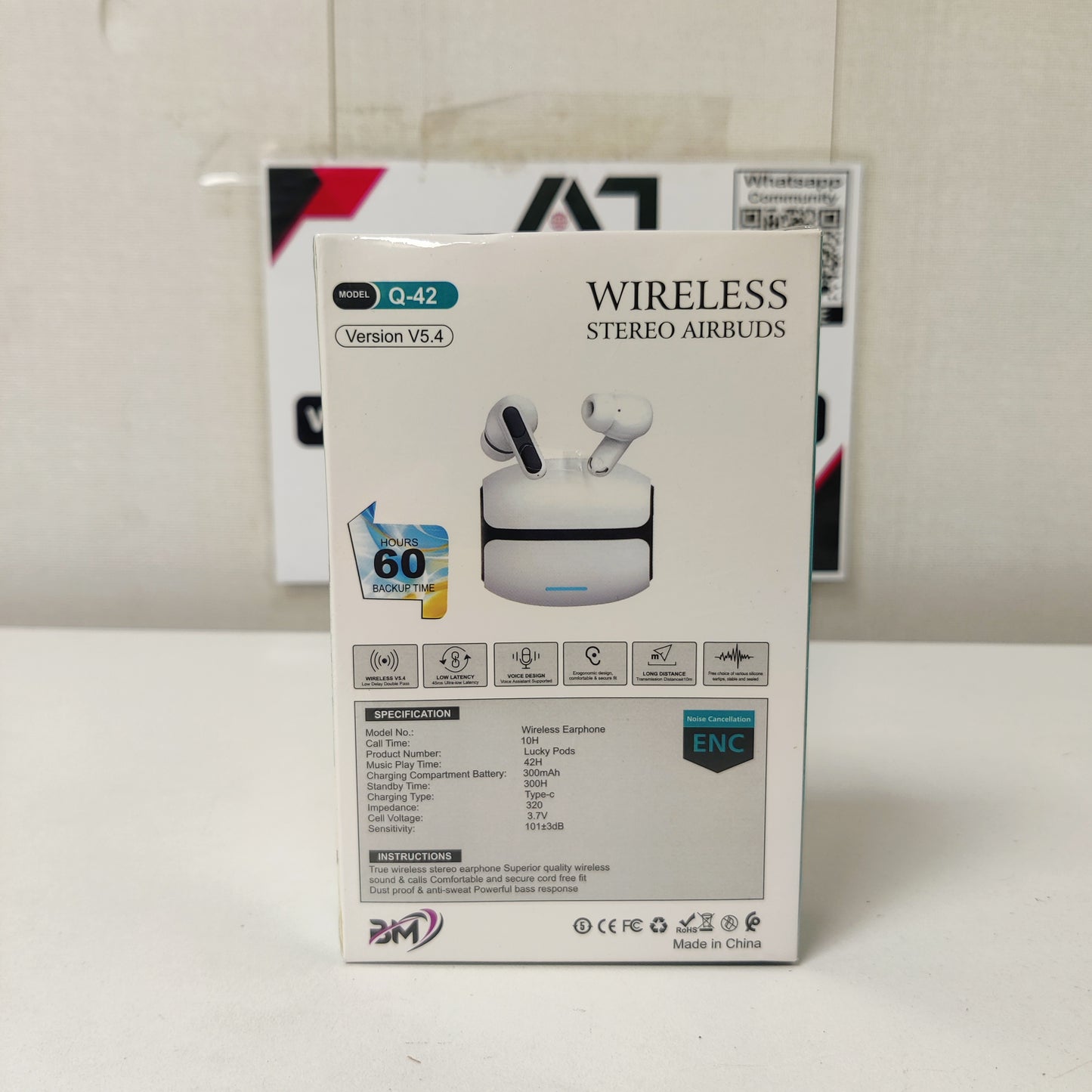 Airdops Q-42 Pro Wireless Ear Buds, 1