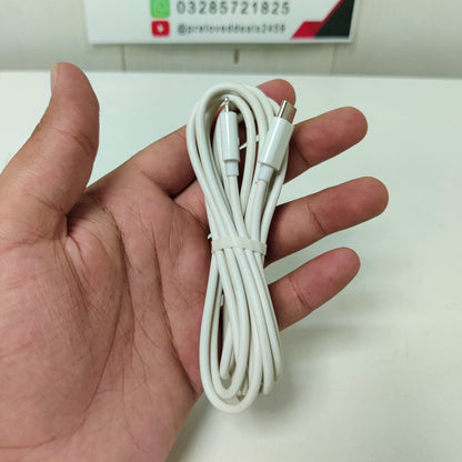 Ctype to Iphone White Charging Cable, 1