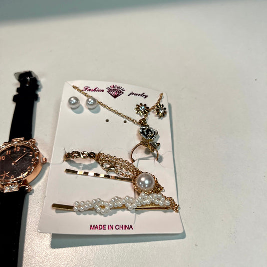 watch and jewellery pack 8 in 1