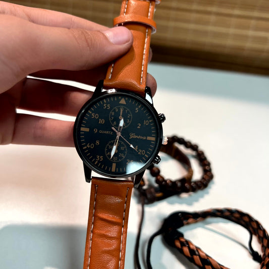 Watch with wrist bands