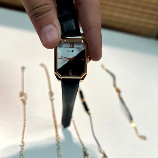 Watch with 5 Bracelets