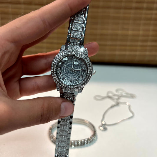 5 Pc Watch and Jewellery Set