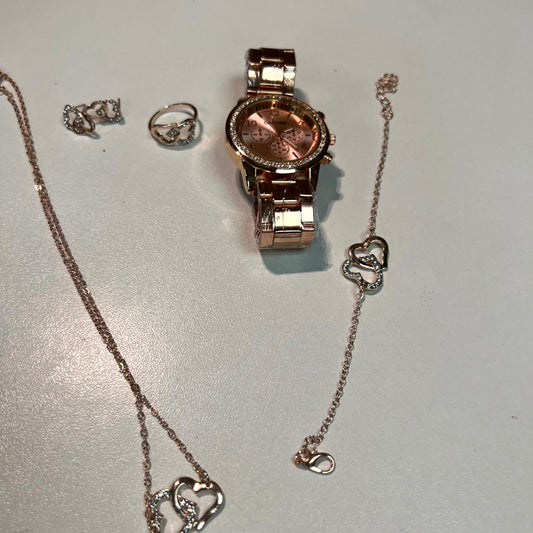 5 pcs Watch and Jewellery