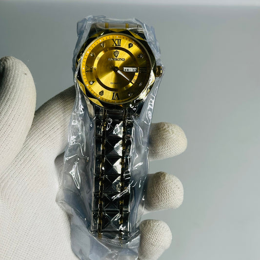 Silver Golden Watch