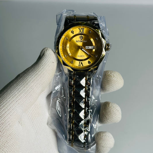 Silver Golden Watch