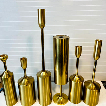 6 pcs Candle Stand Set Golden 31230