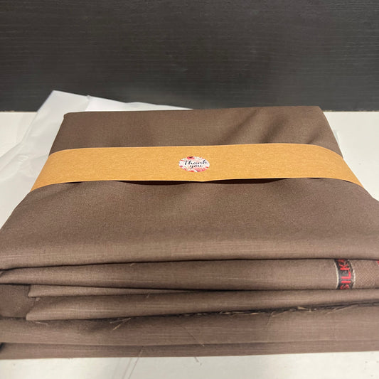 Men’s Classic Unstitched Fabric – 4 Meter Superior Quality Brown Shade