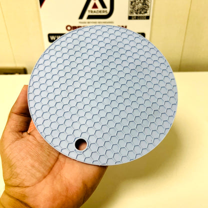 Kitchen Pots Heat Resistant Mat Silicone Trivet Mat Round Shape, 31170