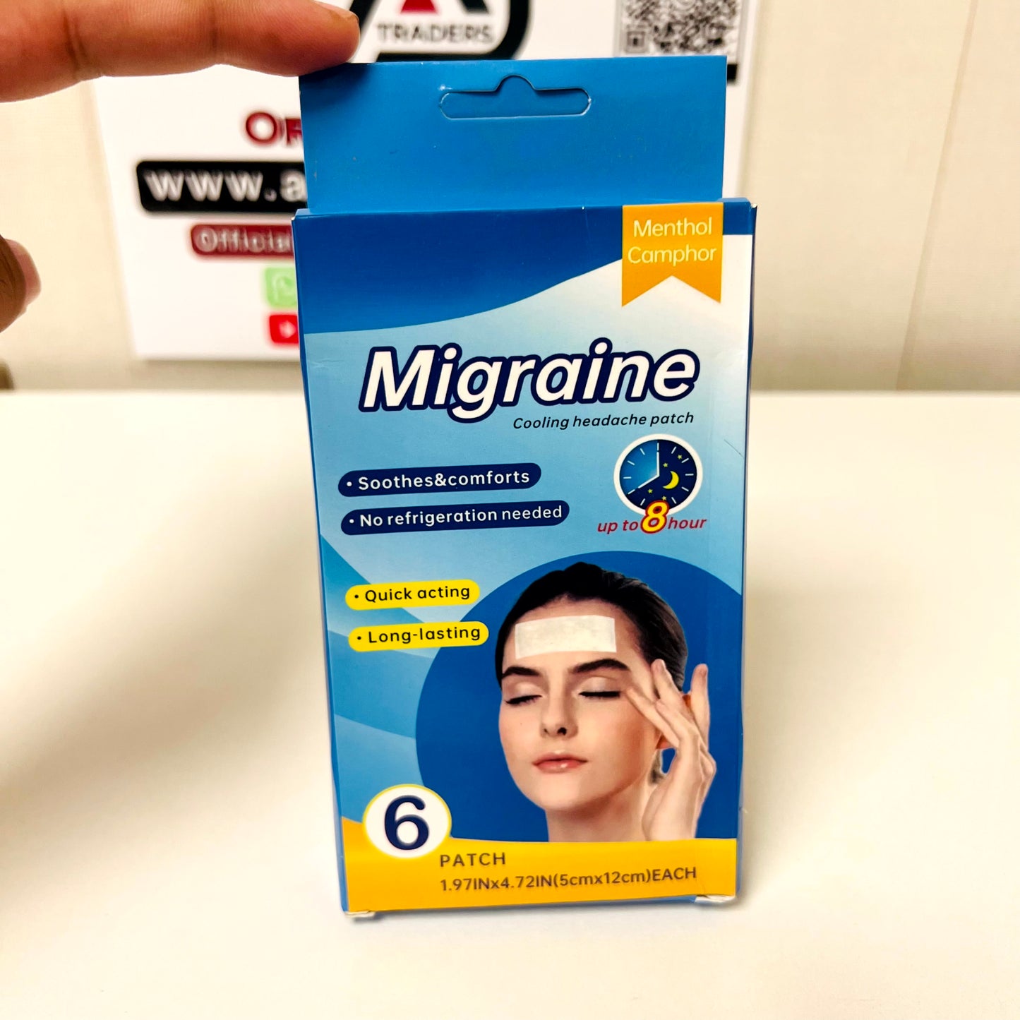 Migraine Patches Box Soothing and Comfor 6 Patches, 122300