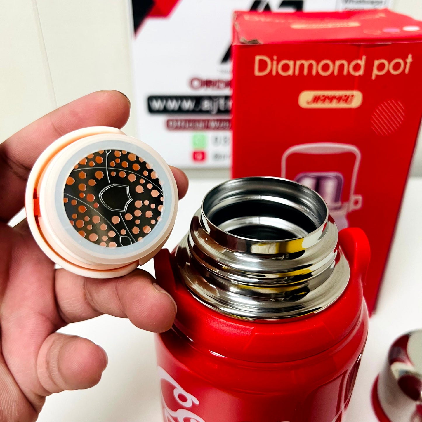 Diamond Vaccum Pot Hot and Cool Bottle, 61950